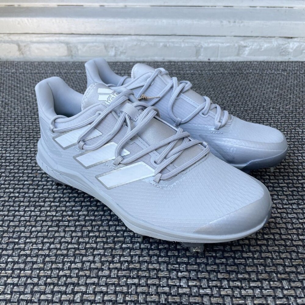 Adidas Adizero AfterBurner 8 Metal Baseball Cleats Gray H00979 - Men’s Size 6.5